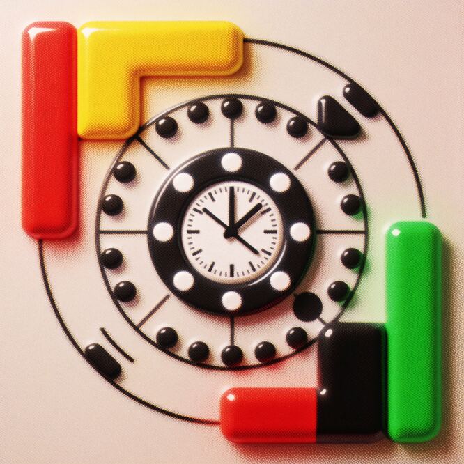 Playful retro television test card